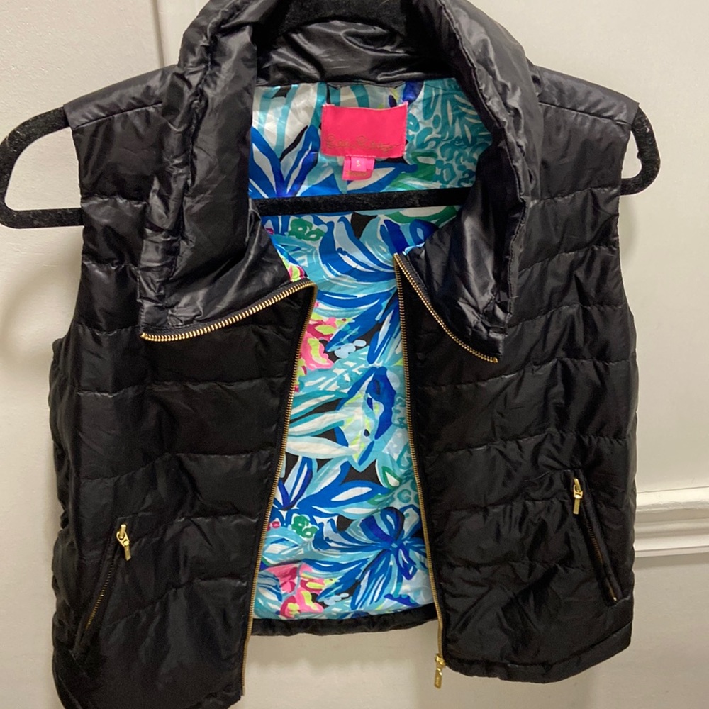 Lily Pulitzer shiny puffer vest